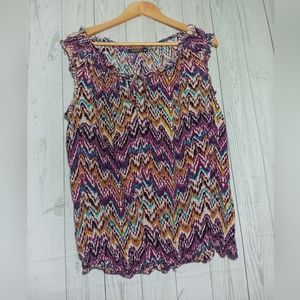 ANA paint blotches patterned top sz 1X